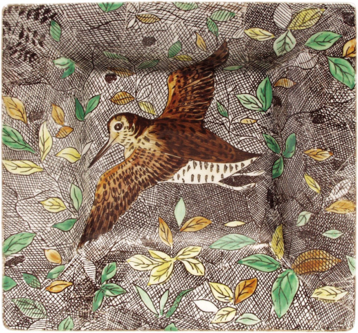 Square Tray Large Woodcock - Rambouillet