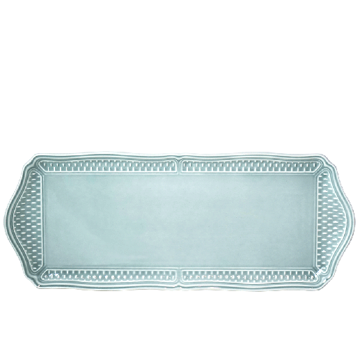 1 plat à cake Céladon - Pont-aux-Choux - Faience haut de gamme Made in France