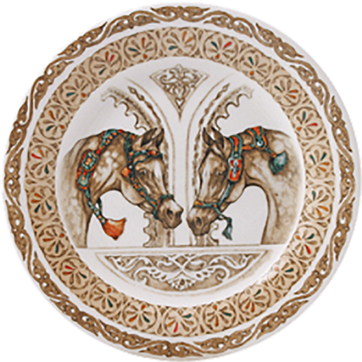 Bof of 4 canape plates - Chevaux du vent
