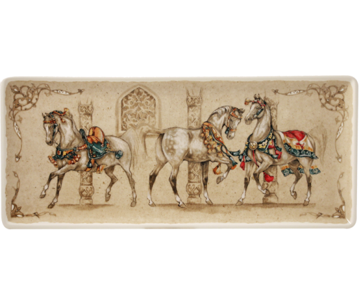 Oblong serving tray - Chevaux du vent