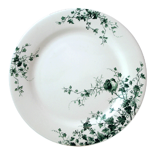 assiette plate extra - Les Oiseaux - inspiré des archives de la Faïencerie de Gien