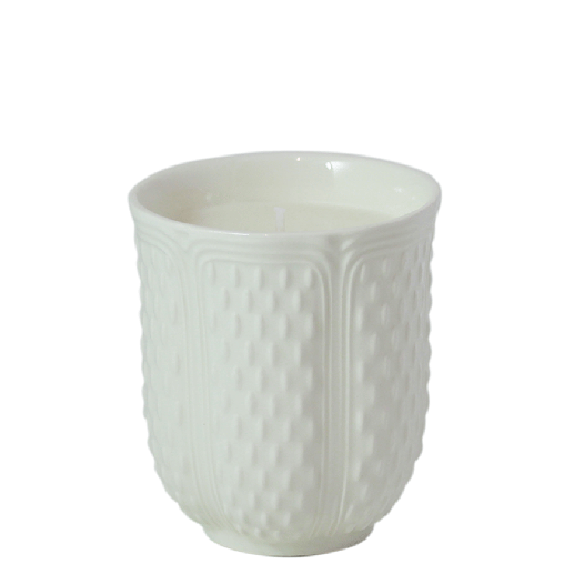 1 bougie parfumée kaolin - façonnée et émaillée à la main