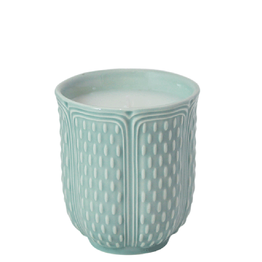 1 bougie parfumée Céladon - émaillée dans les ateliers de la marque Gien