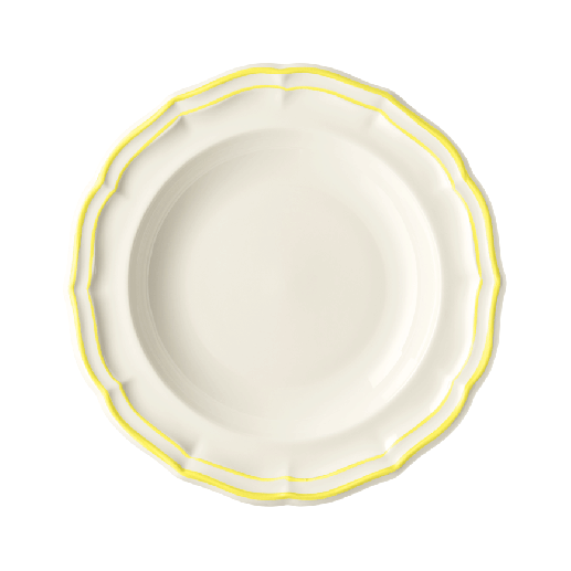 Box of 4 rim soup plate - Filet Lemon