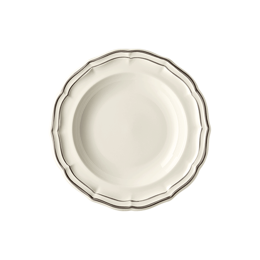 Box of 4 rim soup plate - Filet Taupe