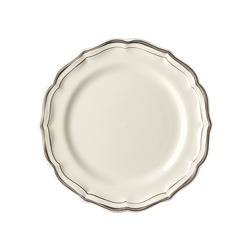 Box of 4 dessert plates - Filet Taupe
