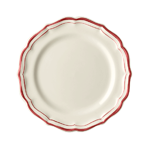 Box of 4 dessert plates - Filet Red