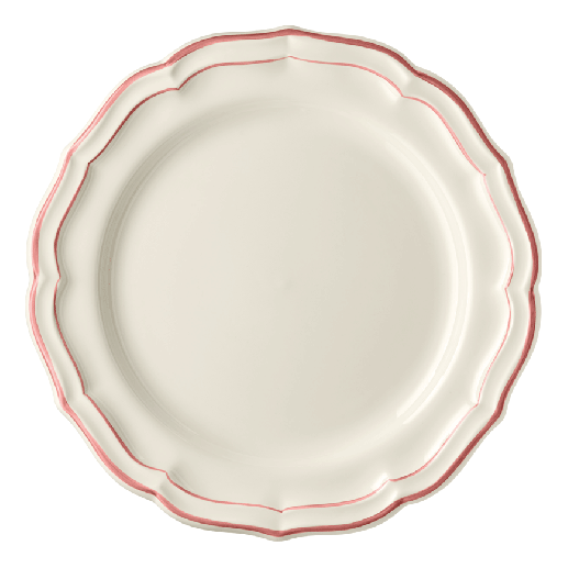 Box of 4 dinner plates - Filet Coral