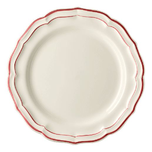 Box of 4 dinner plates - Filet Red