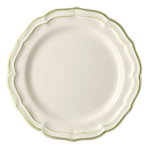 Box of 4 dinner plates - Filet Green