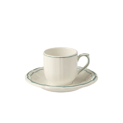 Box of 2 espresso cups & saucers - Filet Earth Grey