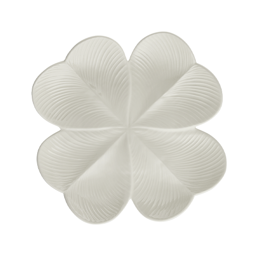 Clover centrepiece Kaolin White - Jour de Chance