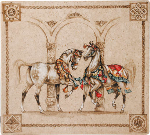 Square plate large - Chevaux du vent