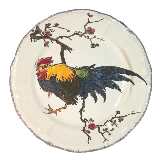 Dinner plate - rooster - Grands Oiseaux - Ø 26,3 cm