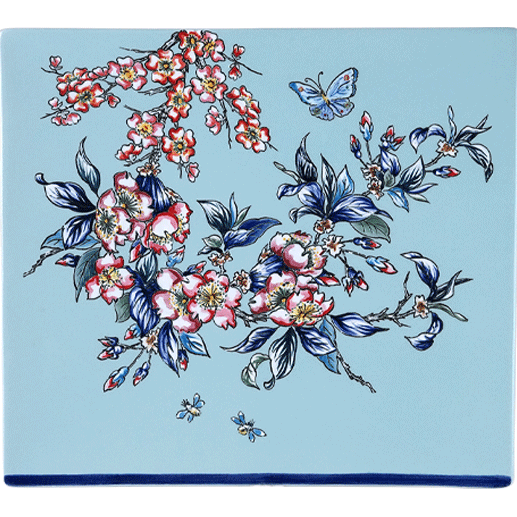 Large square plate - Jardin de Kyoto - 29,5 x 26,5 cm