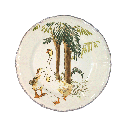 Dessert plate - swans - Grands Oiseaux - Ø 23,2 cm