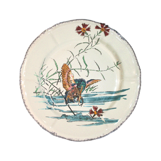 Dessert plate - king fisher - Grands Oiseaux - Ø 23,2 cm
