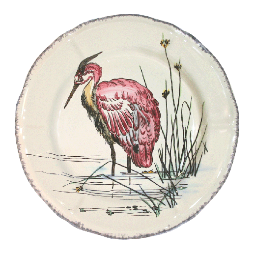 Dinner plate - heron - Grands Oiseaux - Ø 26,3 cm