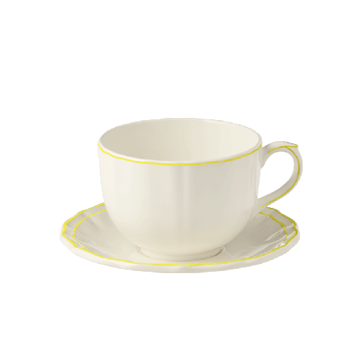 Jumbo cup & saucer - Filet Lemon