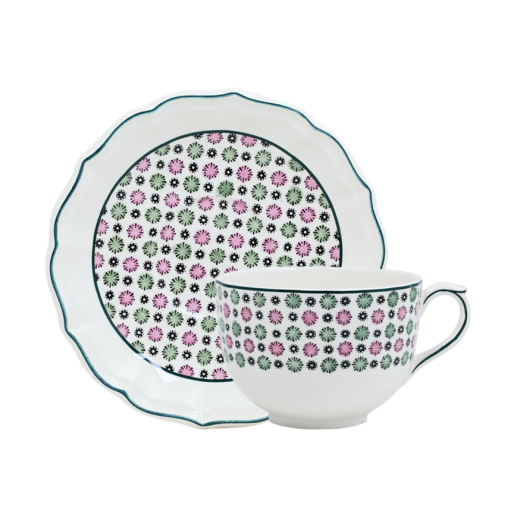 Jumbo cup & saucer - Dominoté 