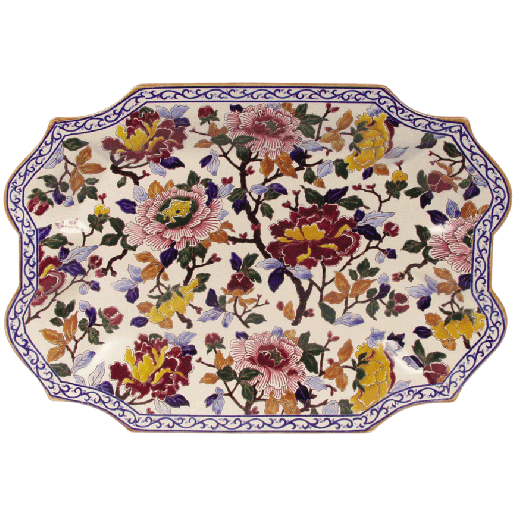 Tray soup tureen Louis XV - Pivoines 