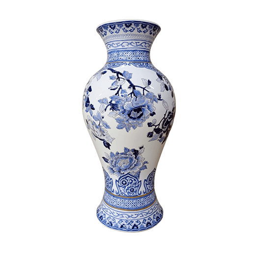  POTICHE JAPONAISE PIVOINES BLEUES Musée Or