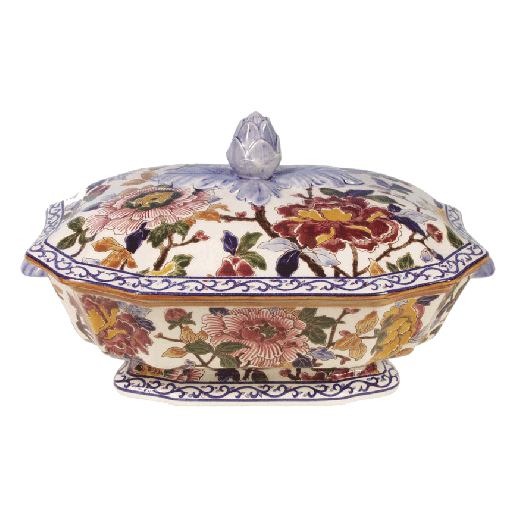 Soup tureen Louis XV - Pivoines 