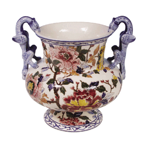 Dragon vase - Pivoines 