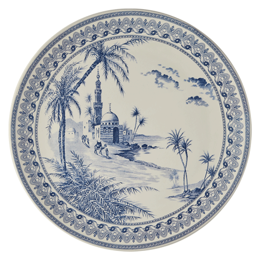 Cake platter - Les dépareillées blue 