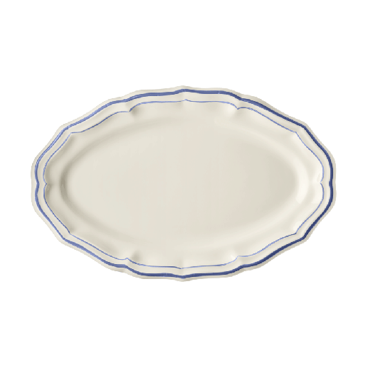 1 plat ovale n°6 filet bleu en Faïence de Gien