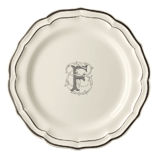 Dinner plate F - Filet Midnight Monogram