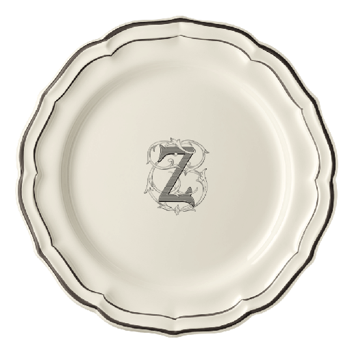 Dinner plate Z - Filet Midnight Monogramm