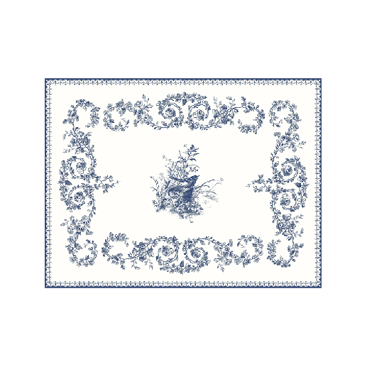 Acrylic serving tray small - Les dépareillées blue 