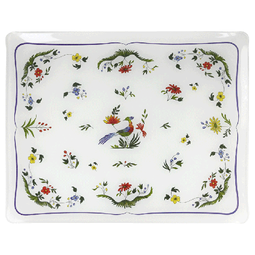 Acrylic serving tray large - Oiseaux de paradis
