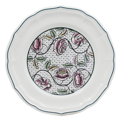 assiette plate Dominoté