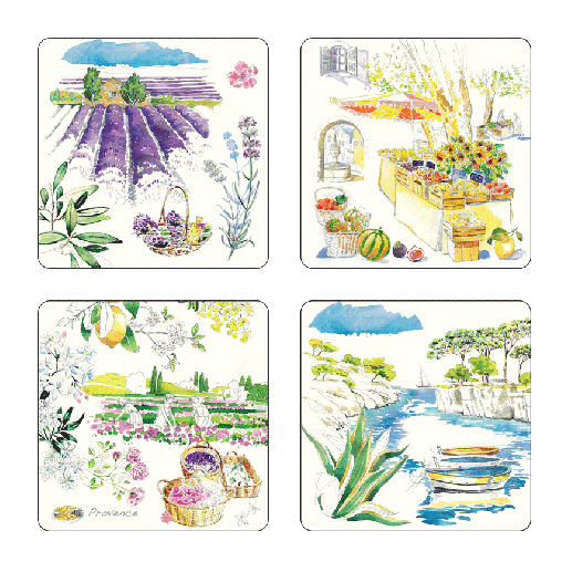 Box of 4 coasters - Provence 