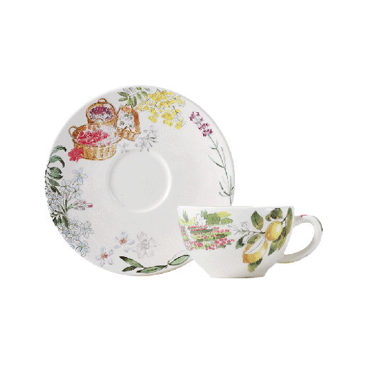 Box of 2 tea cups & saucers - Provence - 16 cl - Ø 15,2 cm