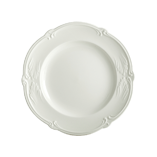 Canape Plate - Rocaille white - 6 11/16’’ dia.