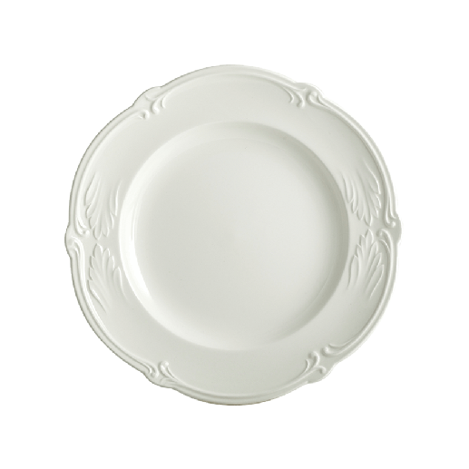 Box of 4 canape plates - Rocaille white