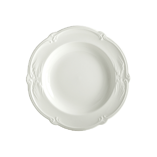 Box of 4 rim soup - Rocaille white