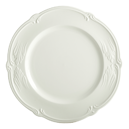 Box of 4 dinner plates - Rocaille white 