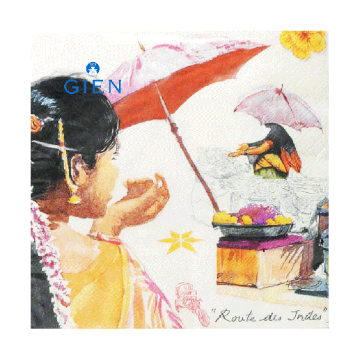 Pack of 20 napkins - Route des Indes