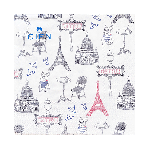 Paquet de 20 serviettes - Ça C'est Paris ! - 33 X 33cm