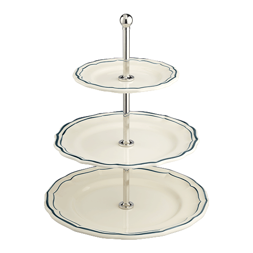 Three-tier cake stand - Filet Ocean Blue