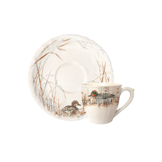 Box of 2 Us tea cups & saucers - Sologne