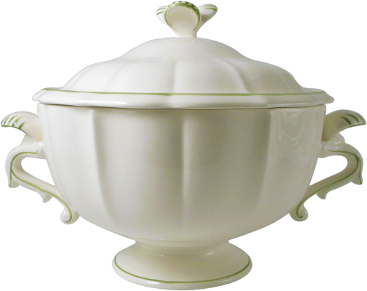 Soup tureen - Filet Green