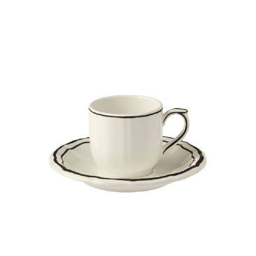 Box of 2 espresso cups & saucers - Filet Midnight 