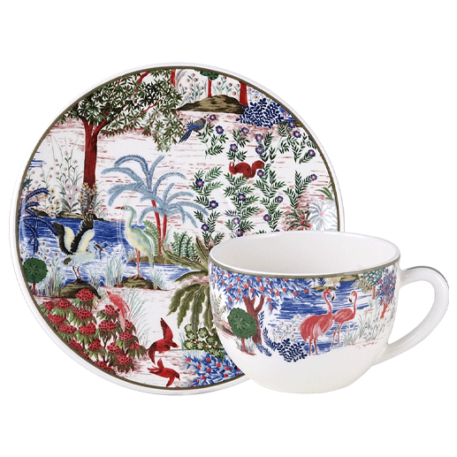 Jumbo cup and saucer - Le jardin du palais