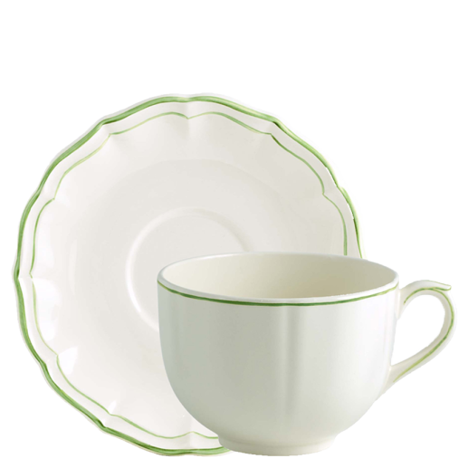 Jumbo cup & saucer - Filet Green