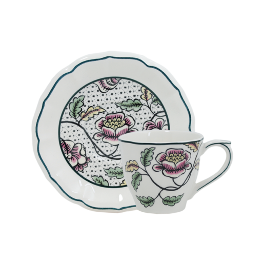 Bof of 2 US tea cups and saucers - Dominoté 